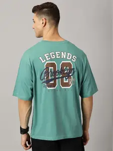 THE HOLLANDER Round Neck Drop Shoulder Sleeves Cotton Oversized T-shirt