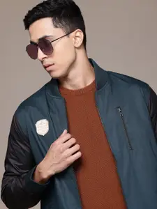 The Roadster Lifestyle Co. Color-Blocked Biker Jacket