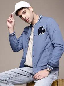 The Roadster Life Co. Stand Collar Embroidered Detail Bomber Jacket