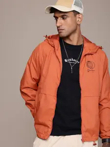 The Roadster Life Co. Graphic Printed Hooded Biker Jacket