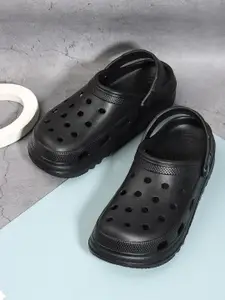 The Roadster Lifestyle Co. Men Black Self Design Clogs