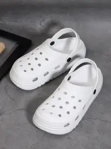 The Roadster Lifestyle Co. Men White Perforated Clogs Flip Flops