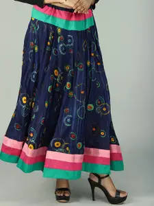 Exotic India Printed Flared Skirts
