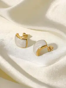 Avyana 18K Gold-Plated Stainless Steel Enamelled Studs Earrings