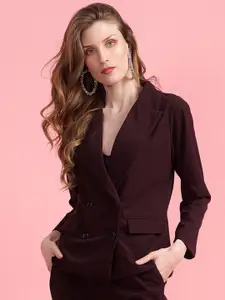 Golden Kite Notched Lapel Long Sleeves Double-Breasted Blazers