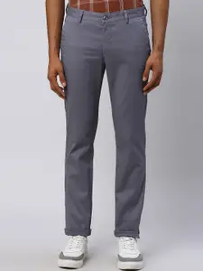 Park Avenue Men Slim Fit Mid-Rise Cotton Trousers