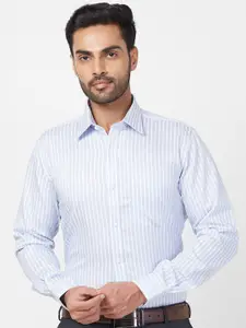 Raymond Vertical Stripes Pure Cotton Contemporary Fit Formal Shirt
