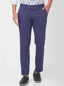Parx Men Tapered Fit Low-Rise Trousers