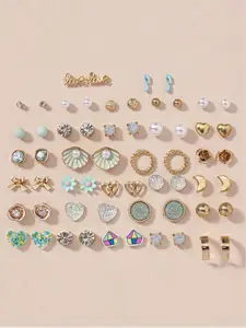 Jewels Galaxy Set of 30 Contemporary Studs Earrings