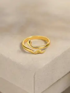 SWASHAA 18KT Gold-Plated Ashlekha Finger Ring