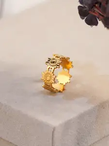 SWASHAA 18KT Gold-Plated Debra Finger Ring