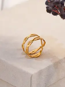 SWASHAA 18KT Gold-Plated Ayla Finger Ring