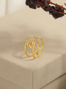 SWASHAA 18KT Gold-Plated Derry Finger Ring