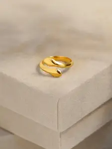 SWASHAA 18KT Gold-Plated Leone Snake Finger Ring