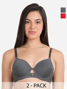 Susie Pack of 2 Full Coverage Lightly Padded Balconette Bra With All Day Comfort