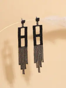 DressBerry Brass-Plated Contemporary Drop Earrings