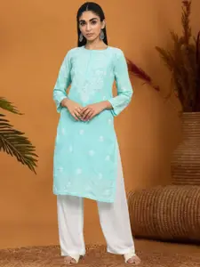 PARAMOUNT CHIKAN Ethnic Motifs Printed Cotton Strigth Kurta