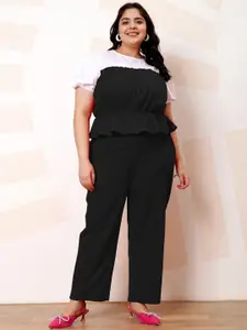 Athena Ample Plus Size Colourblocked Top & Trouser