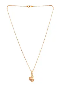 PYR FASHION Gold-Plated Contemporary Pendants with Chains