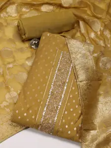 Meena Bazaar Art Silk Unstitched Dress Material