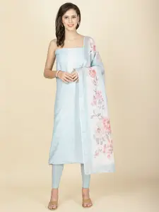 Meena Bazaar Printed Linen Unstitched Dress Material