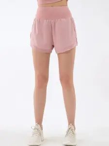 JC Collection Women Slim Fit High-Rise Rapid-Dry Sports Shorts