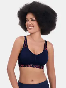 MAROON Full Coverage Removable Padding Workout Bra With All Day Comfort