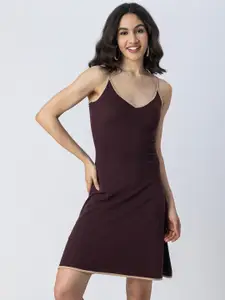 Moomaya Shoulder Straps Sleeveless Fit & Flare Dress