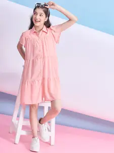 Stylo Bug Girls Tiered Shirt Dress