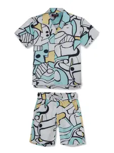 Gini and Jony Boys Printed Shirt  With Short