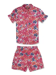 Gini and Jony Girls Printed Shirt  With Short