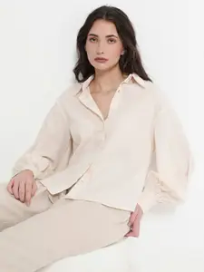 RAREISM Comfort Spread Collar Cotton Casual Shirt