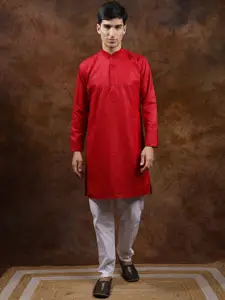 Exotic India Men Regular Pure Cotton Kurta with Pyjamas
