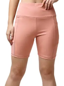 Mehrang Women Skinny Fit High-Rise Cycling Shorts