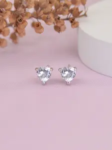 Ornate Jewels Heart Shaped Studs Earrings