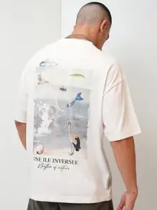 HIGHLANDER Printed Round Neck Oversized T-shirt