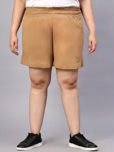 Indietoga Women Plus Size High-Rise Regular Shorts
