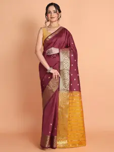 TANTLOOM Woven Design Zari Silk Blend Kanjeevaram Saree