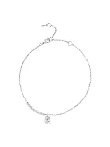 MINUTIAE Silver-Plated Artificial Stones Anklet