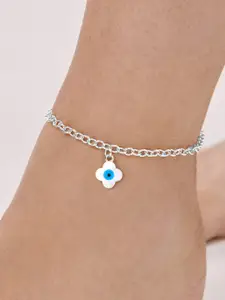 MINUTIAE Silver-Plated Crystals Anklet