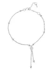 MINUTIAE Silver-Plated Crystals Anklet