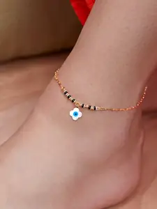MINUTIAE Gold-Plated Crystals Anklet