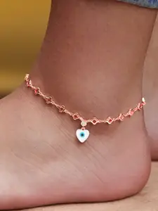 MINUTIAE Rose Gold Plated Crystals Anklet