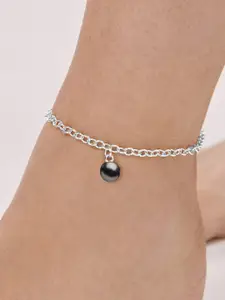 MINUTIAE Silver-Plated Artificial Beads Beaded Anklet