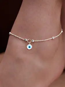 MINUTIAE Silver-Plated Crystals Anklet