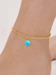 MINUTIAE Gold-Plated Artificial Beads Beaded Anklet