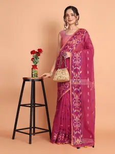 TANTLOOM Woven Design Zari Ready to Wear Saree