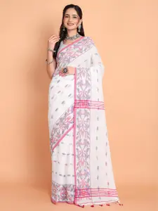 TANTLOOM Woven Design Zari Silk Cotton Ready to Wear Saree