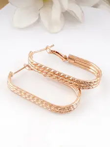 Adwitiya Collection Gold Plated Hoop Earrings