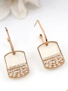 Adwitiya Collection Gold Plated Classic Drop Earrings